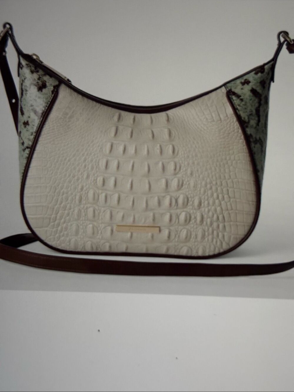 NWT Brahmin Corinne Croc Embossed Leather Crossbody